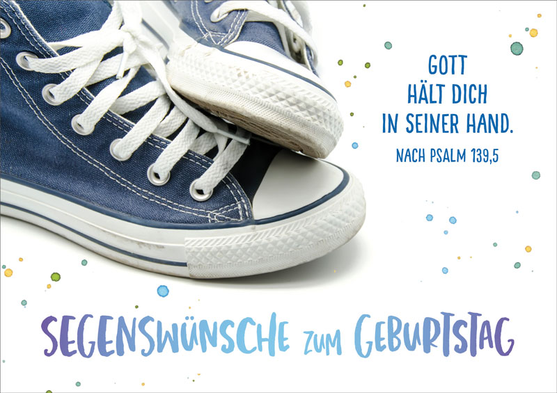 Doppelkarte "Blaue Sneakers"