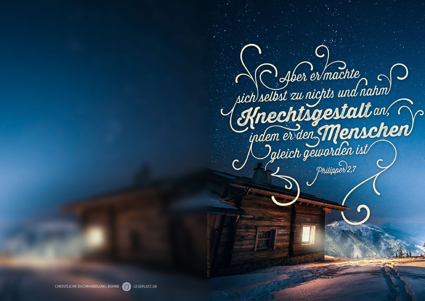 336174-Faltkarte-Weihnachten Faltkarte "Aber er machte sich selbst zu nichts ..."