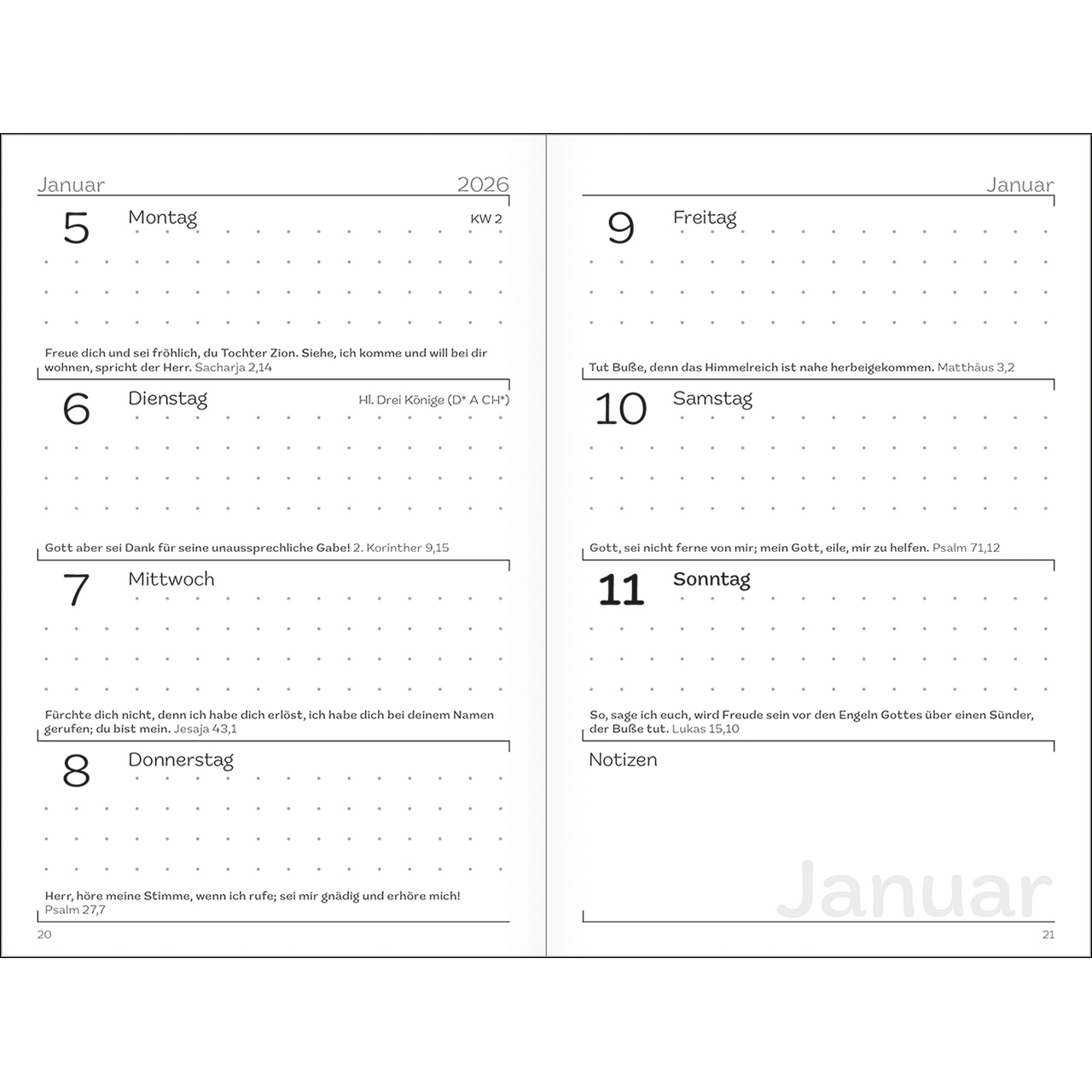 Terminkalender - Jahreslosung 2026