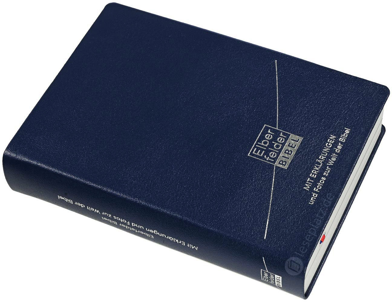 Elberfelder Bibel 2006 mit Erklärungen - Ledereinband blau