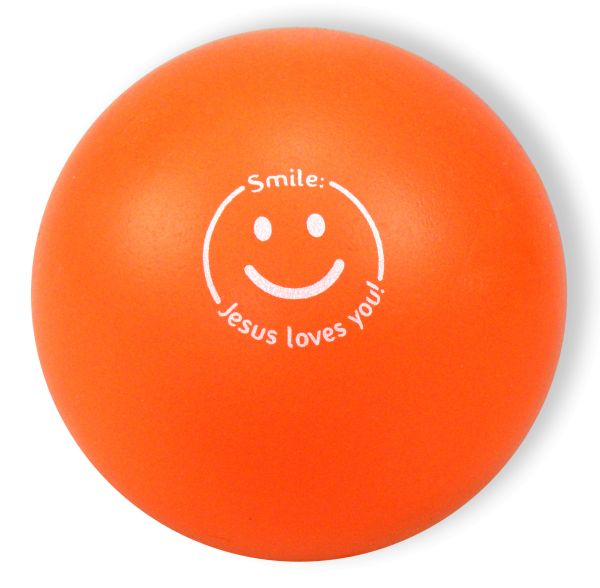 972017260-Softball-Orange Softball "Smile - Jesus loves you!" - orange