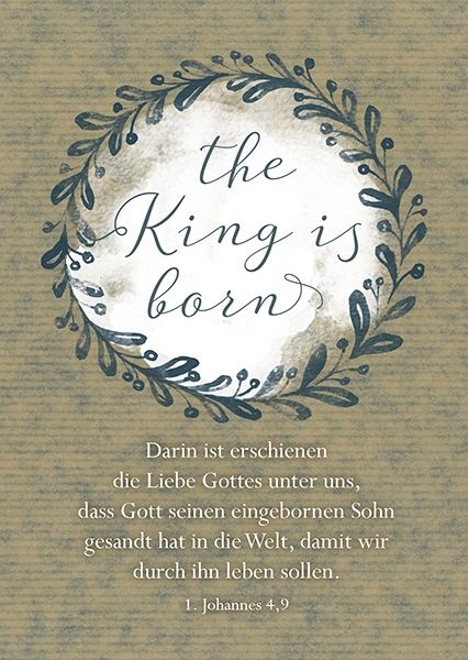 Postkarte "The King is born"
