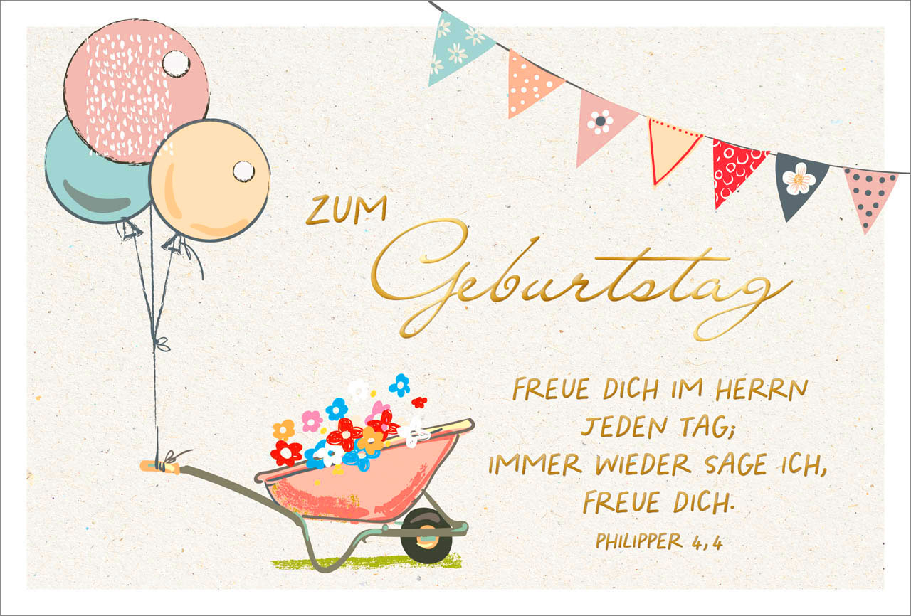 Postkarte "Zum Geburtstag"
