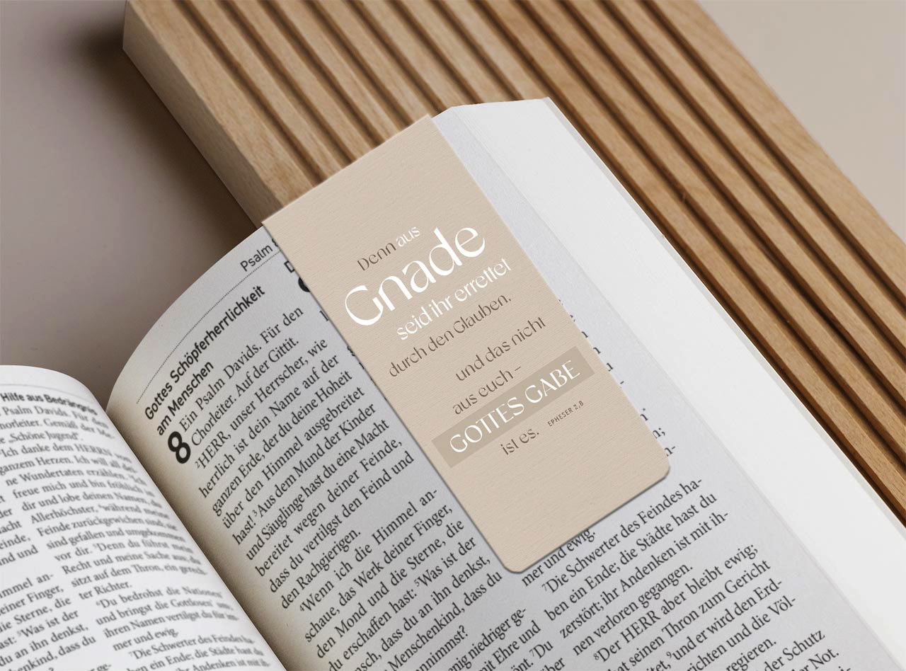 Magnetlesezeichen "Aus Gnade"