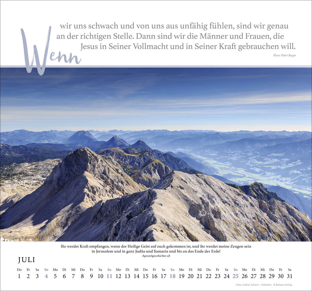 Fels meiner Stärke 2027 - Wandkalender