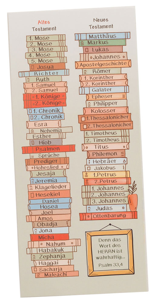 Lesezeichen "Bücher der Bibel und Bibelstudienhilfe"