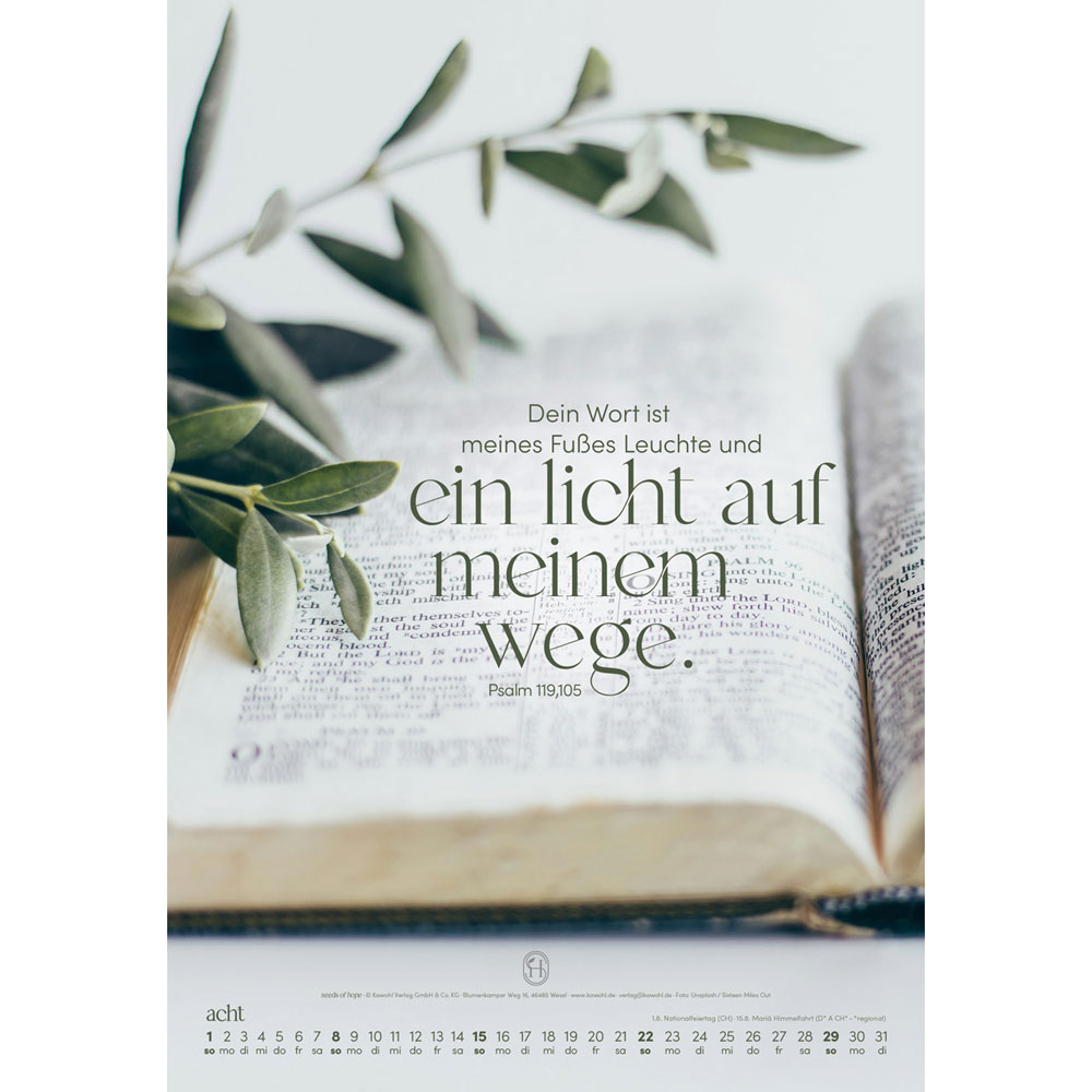 Sein Wort.  Dein Weg.  2027 - Wandkalender