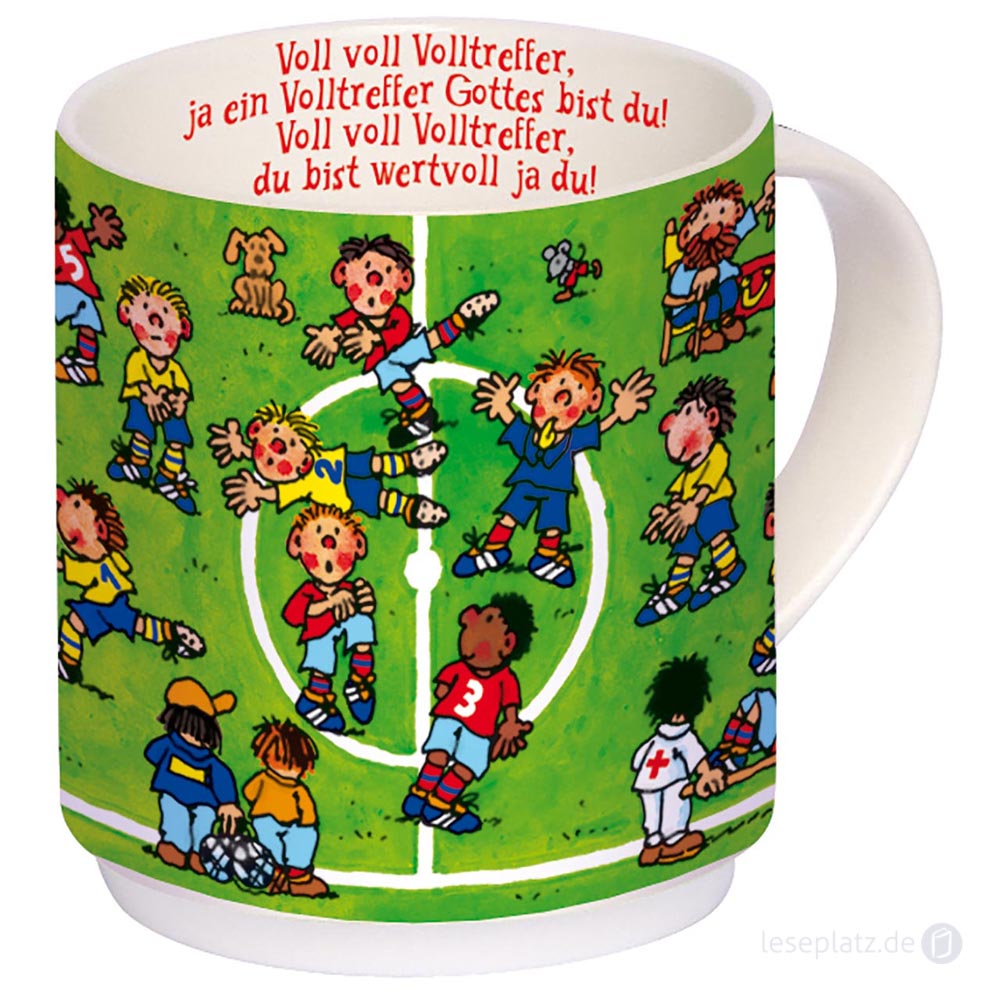 907091295-Kindertasse-01 Kindertasse "Ein Volltreffer Gottes bist du"