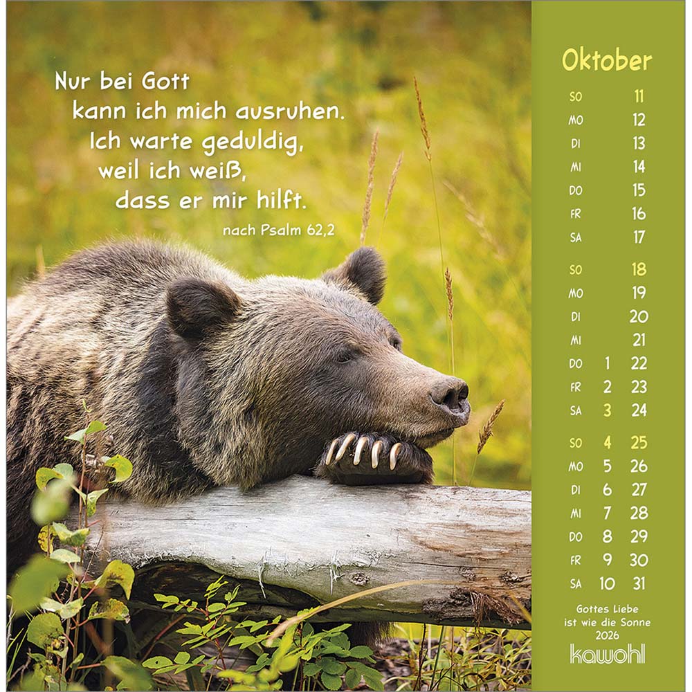 Gottes Liebe ist wie die Sonne 2026 - Postkartenkalender