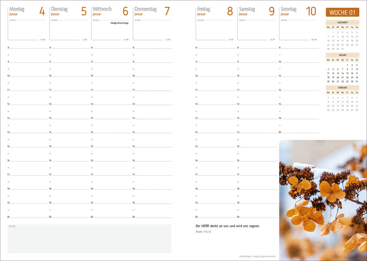 Agenda für jeden Tag 2027