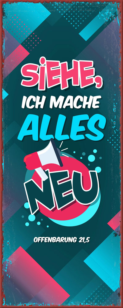 Metallschild "Jahreslosung 2026 - Comic"