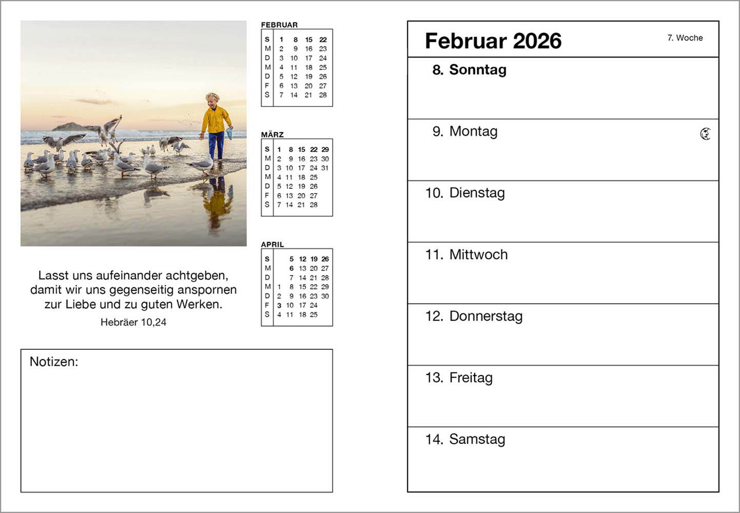 Farbfoto-Agenda 2026