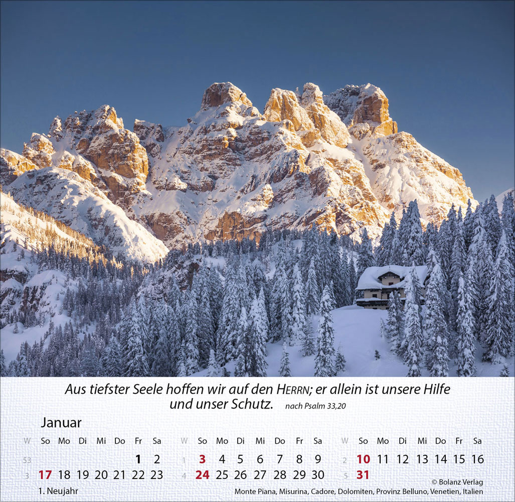 Berge 2027 - Tischkalender