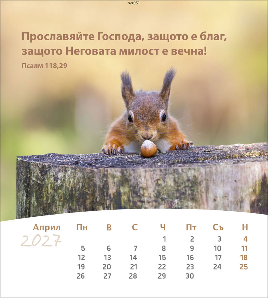 Leben für Dich 2027 - Verteilkalender (Bulgarisch)