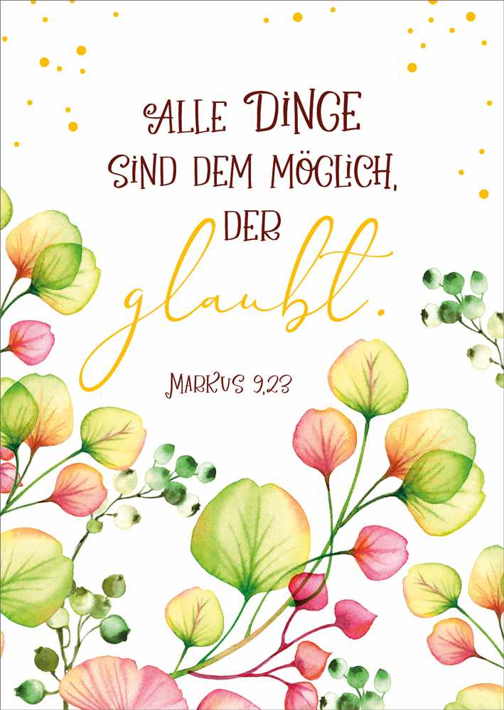 179731911 Postkarte "Alle Dinge sind dem möglich der glaubt"