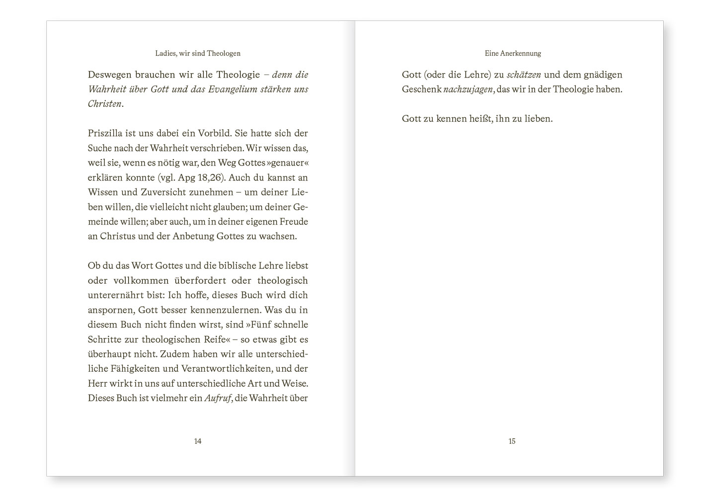 Ladies, wir sind Theologen!