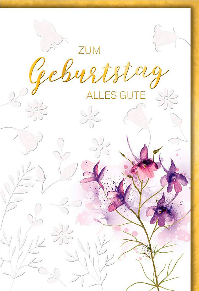 Faltkarte "Zum Geburtstag alls Gute"