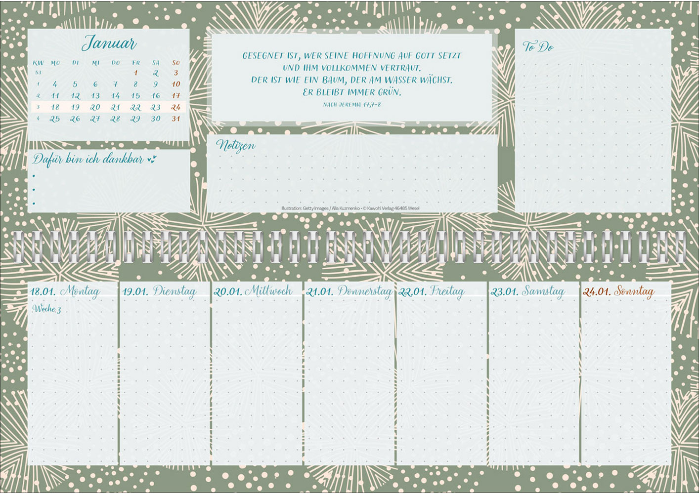 Meine fröhlich-bunte Segenswoche 2027 - Wochen-Tischkalender