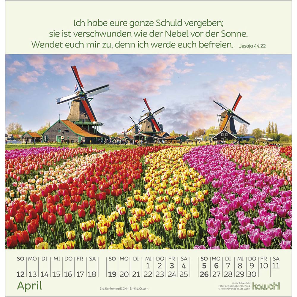 Blumengrüße 2026 - Wandkalender