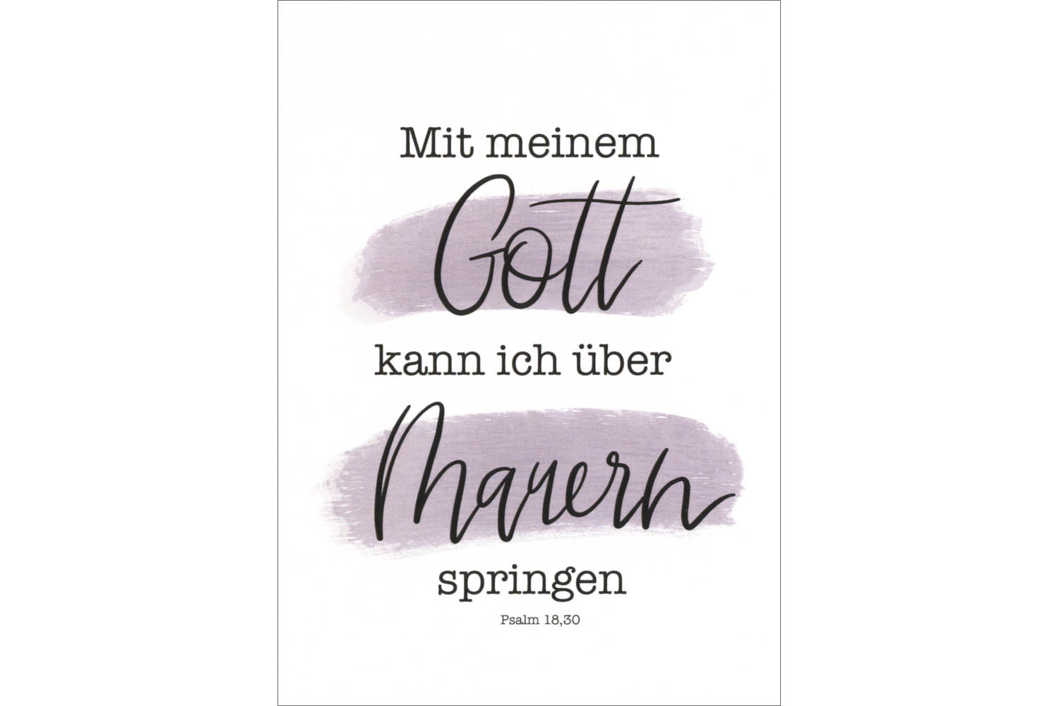 Postkarte "Mit meinem Gott ..."