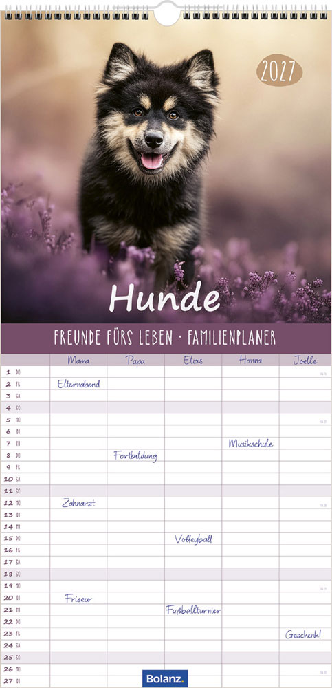 Familienplaner Hunde - 2027