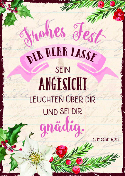 Postkarte "Frohes Fest Poesie"