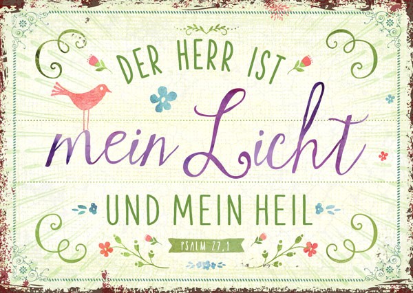 Postkarte  "mein Licht und Heil"