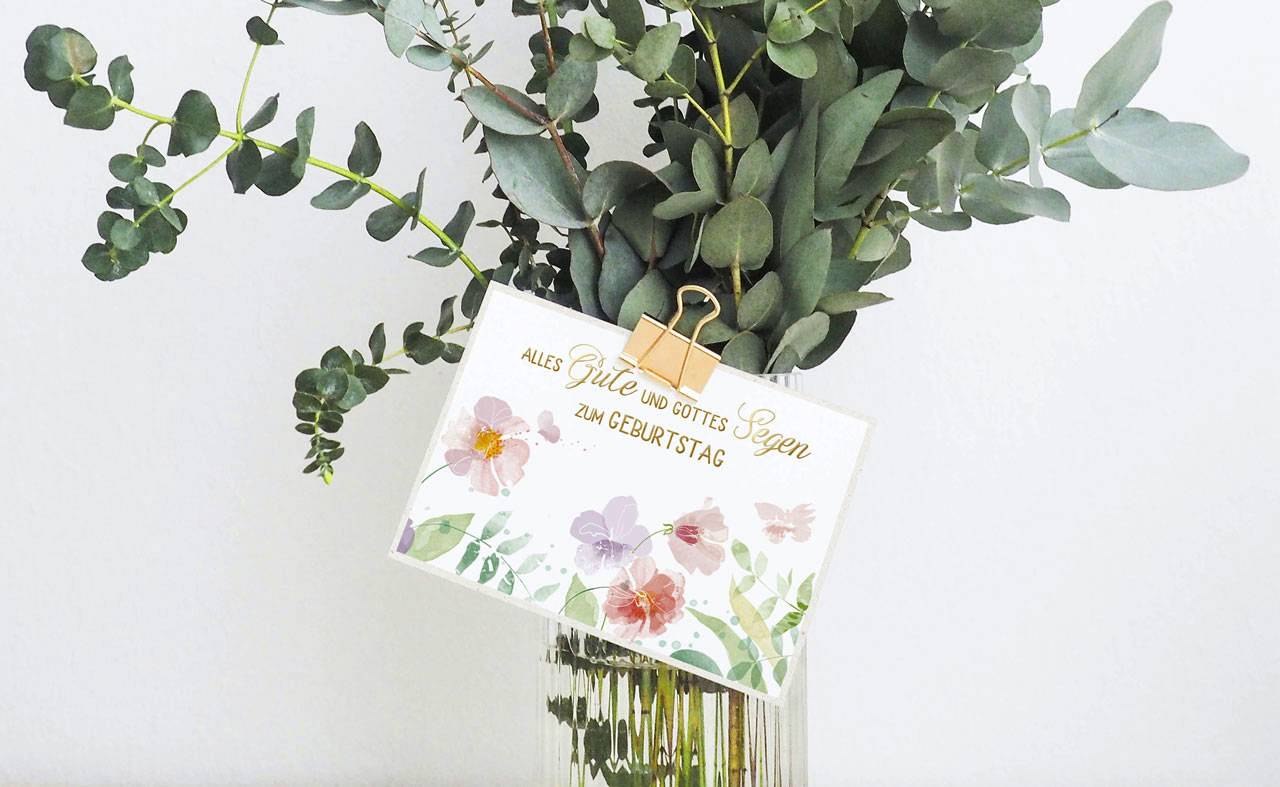 Postkarte "Gottes Segen zum Geburtstag"