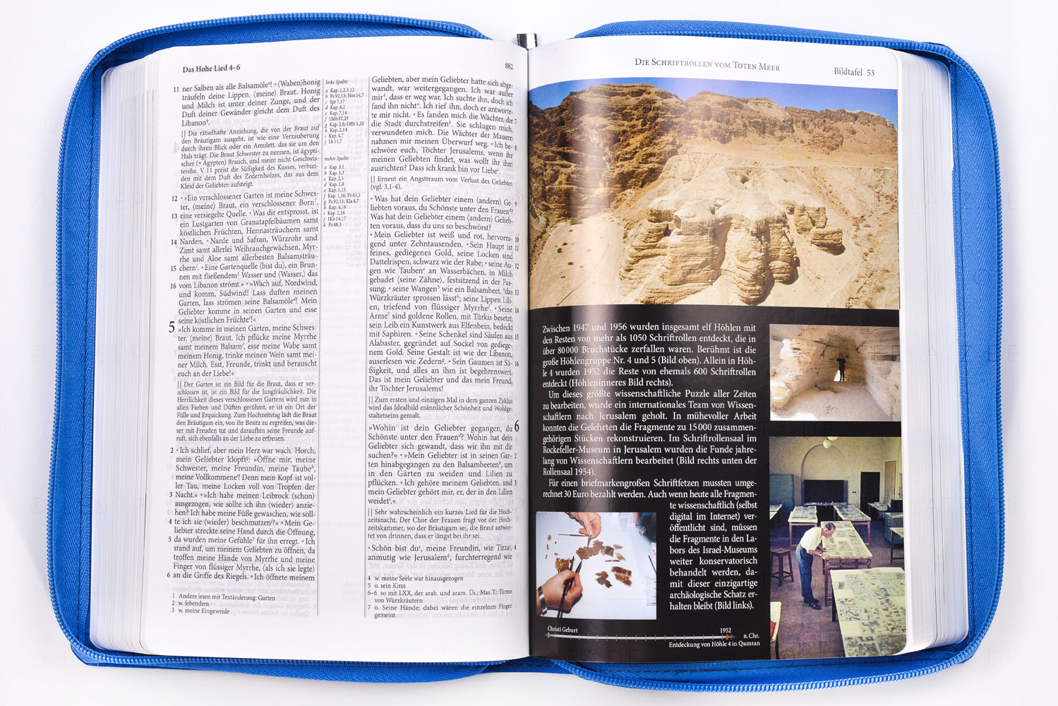 Elberfelder Bibel 2006 mit Erklärungen - Kunstleder blau, mit Reißverschluss