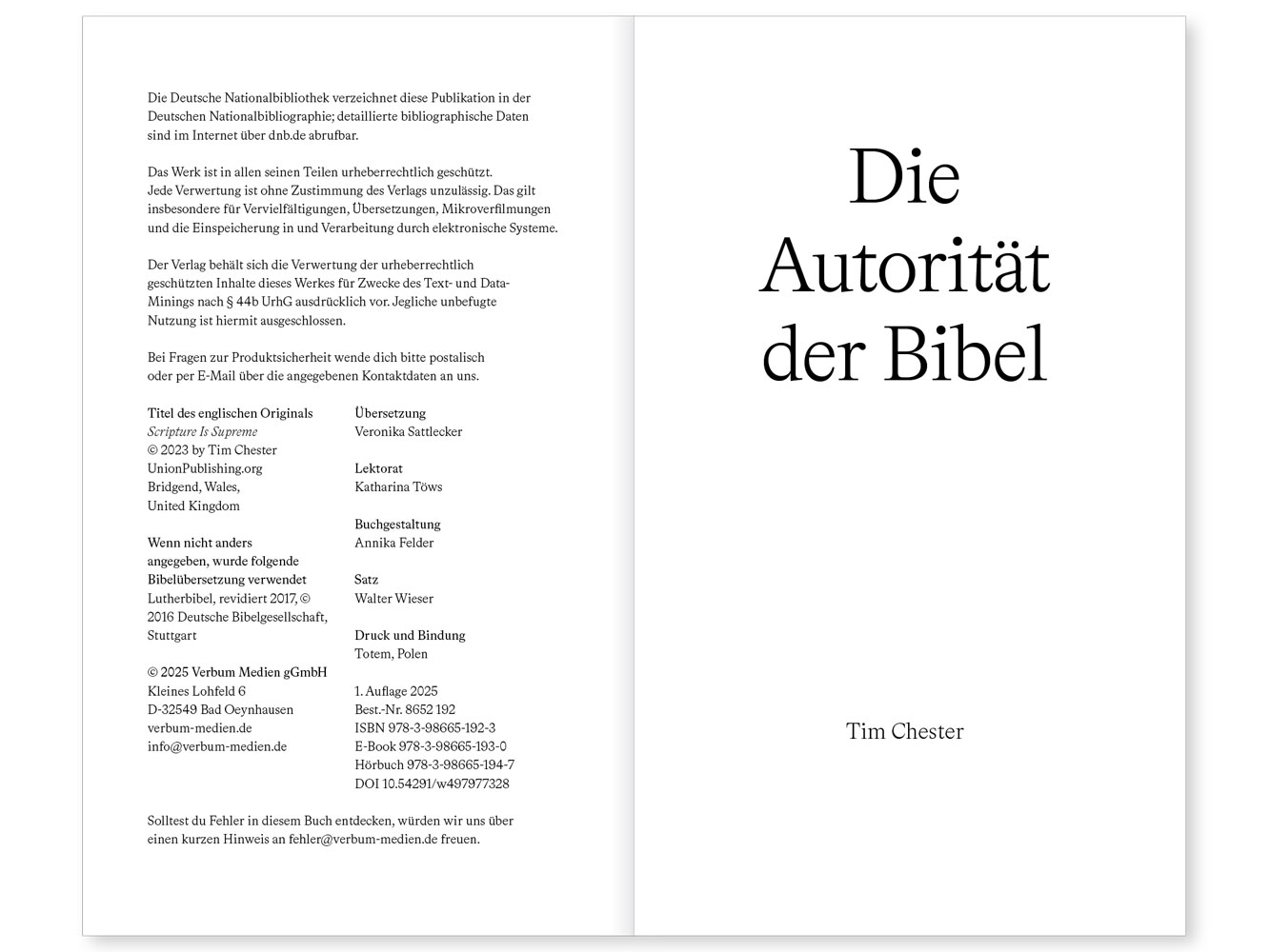 Die Autorität der Bibel