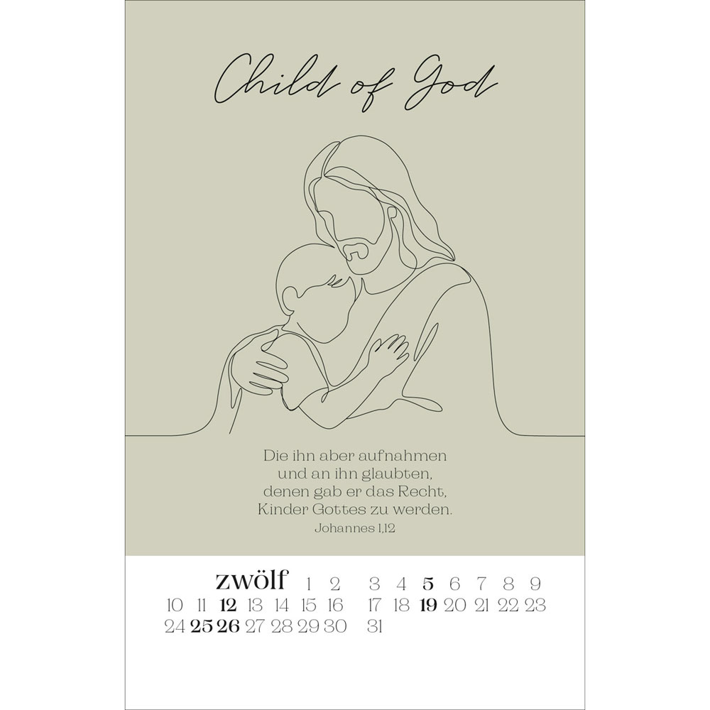 Wonderfully made 2027 - Postkartenkalender mit Holzaufsteller
