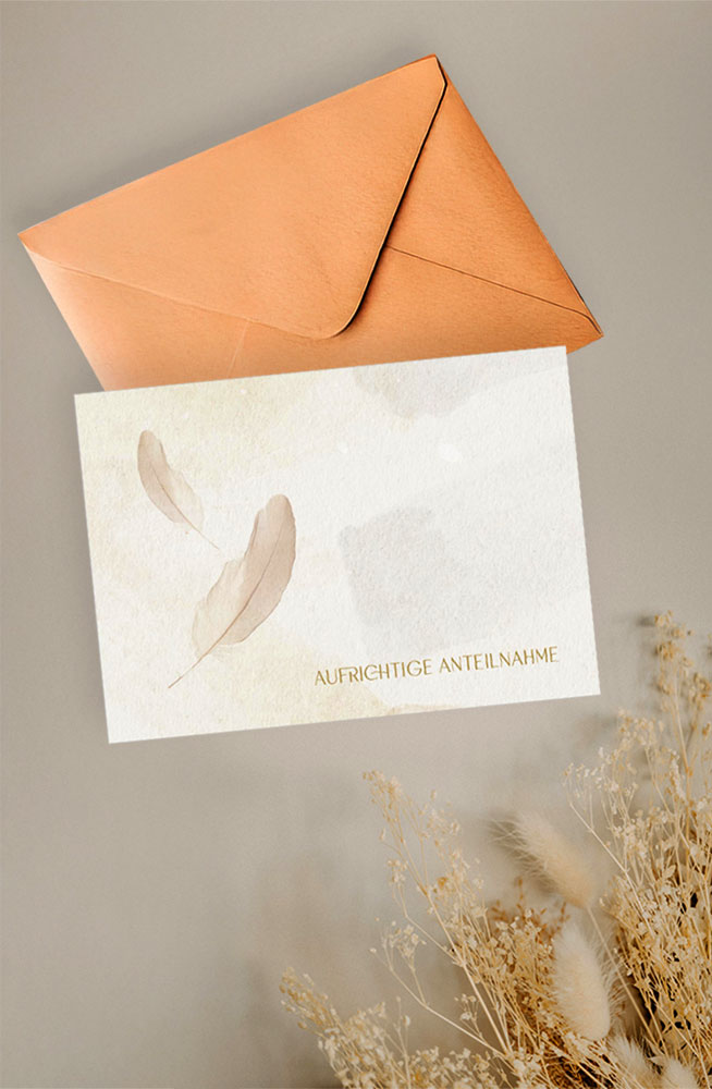 Faltkarte "Aufrichtige Anteilnahme"