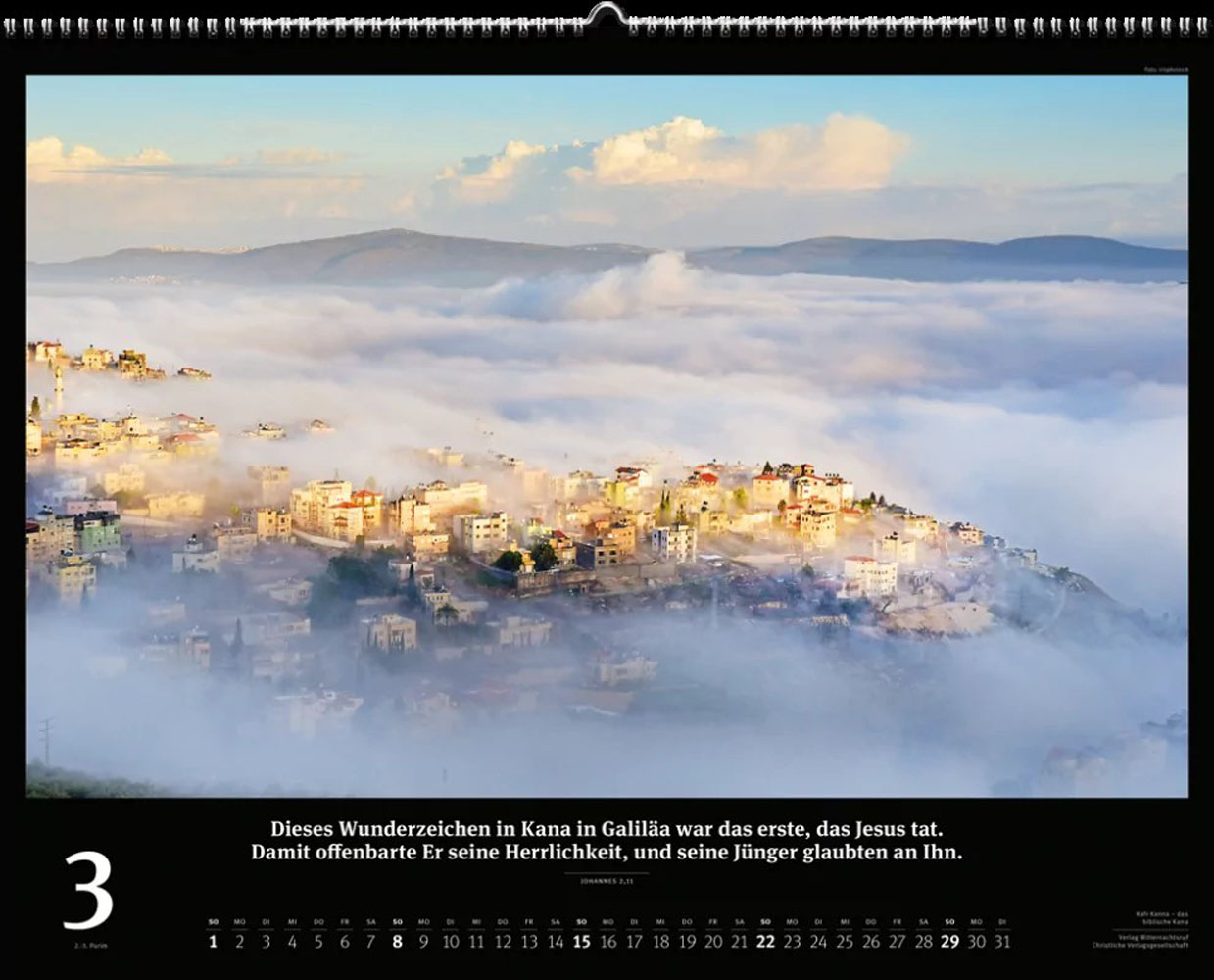 Israel 2026 - Wandkalender (Schwarz) Israel 2026 - Wandkalender (Schwarz)