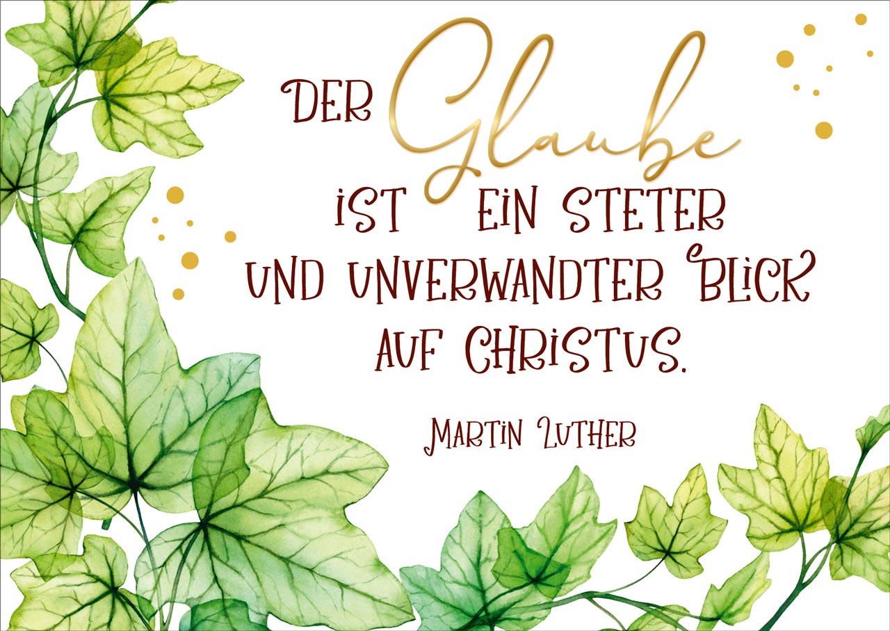 Postkarte "Der Glaube ist ein"