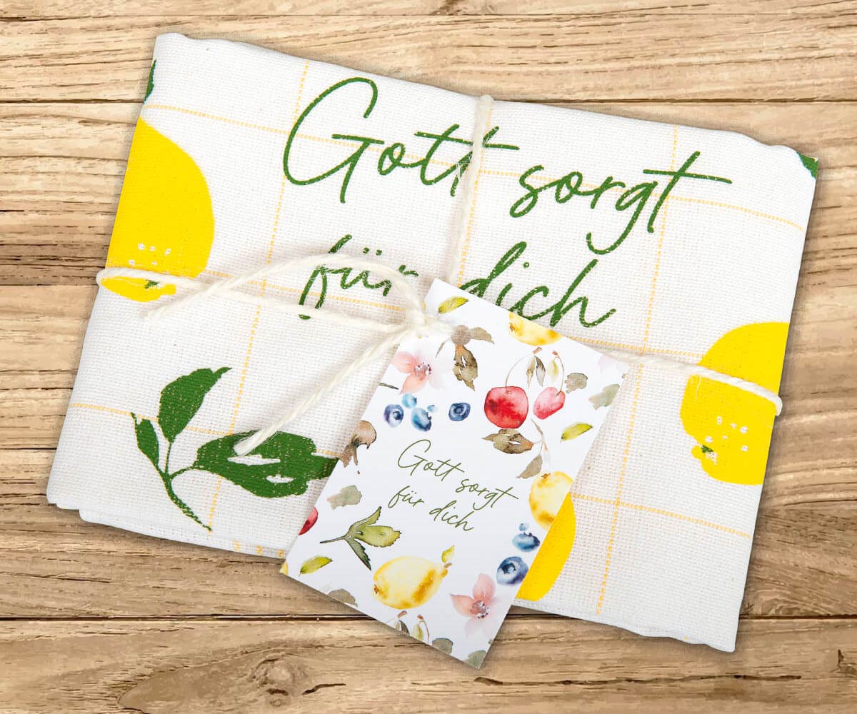 Geschirrtuch "Gott sorgt für dich"