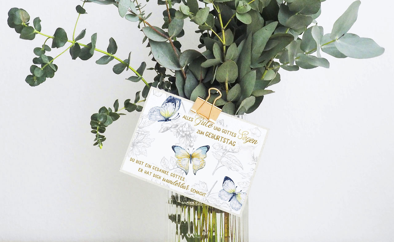 Postkarte "Gottes Segen zum Geburtstag"