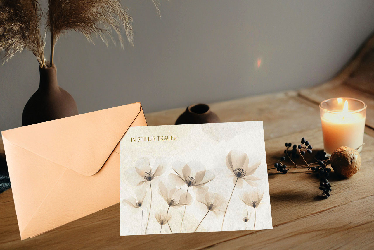 Faltkarte "In stiller Trauer"