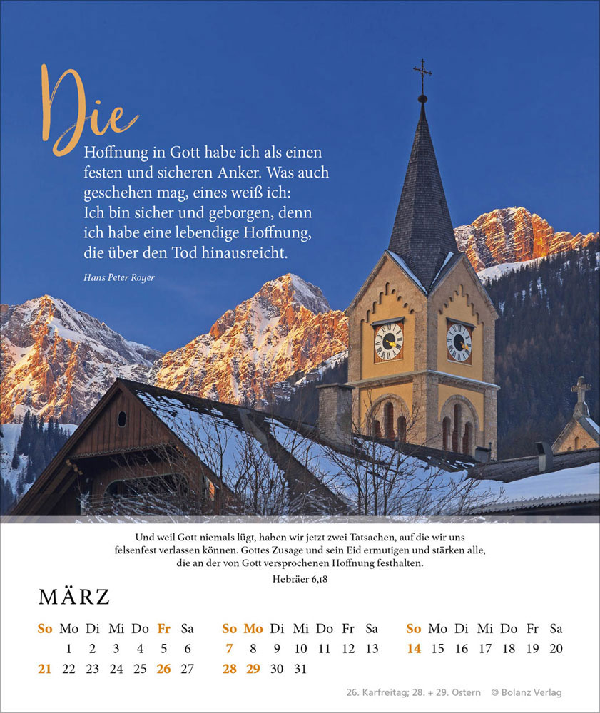 Fels meiner Stärke 2027 - Tischkalender