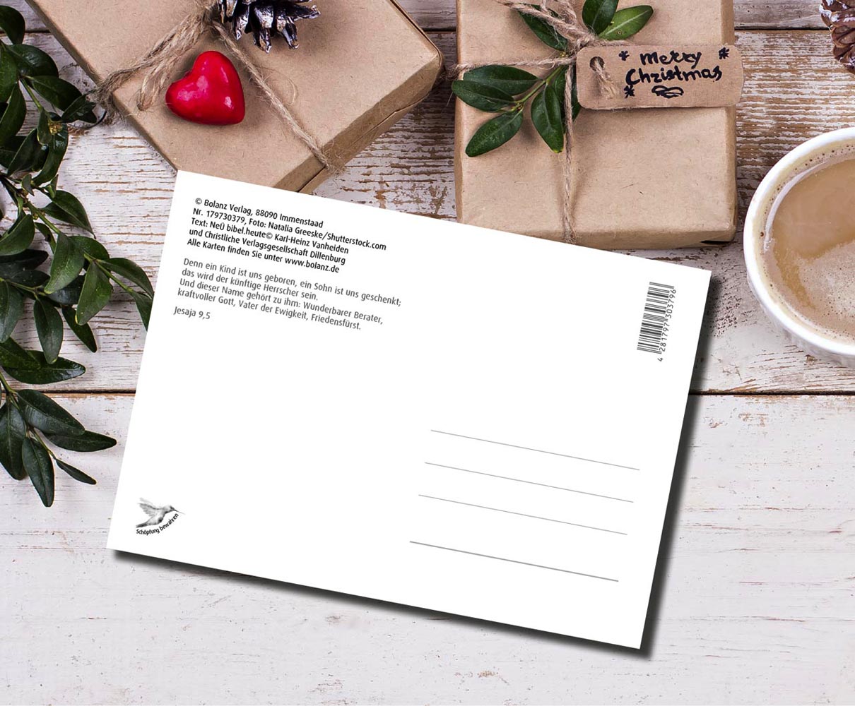 Postkarte "Gesegnetes Fest" (Kerze)