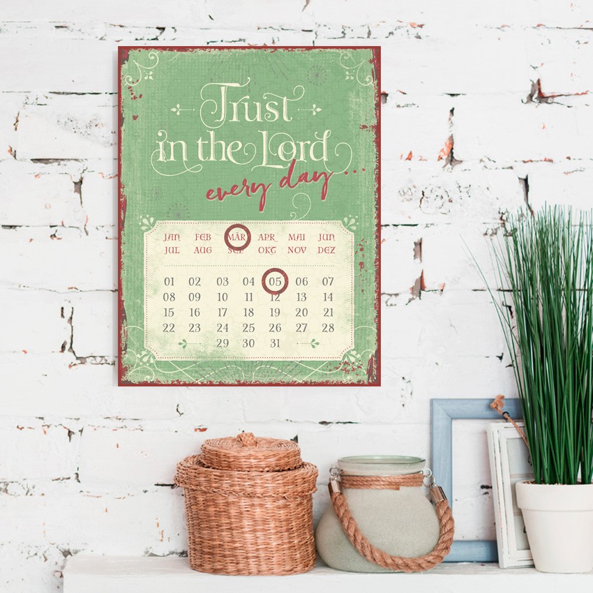 Magnetkalender "Trust in the Lord"