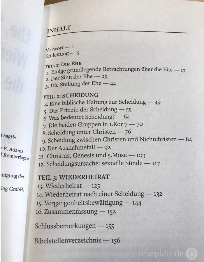 Ehe, Scheidung, Wiederheirat - und was die Bibel dazu sagt