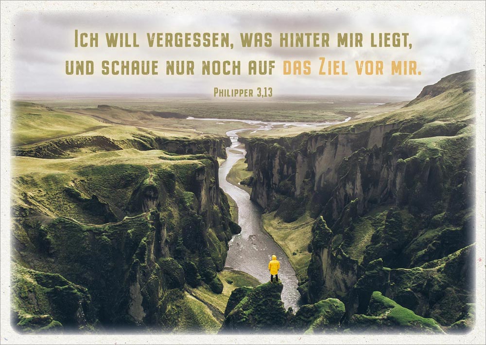 Postkarte "Das Ziel vor Augen"