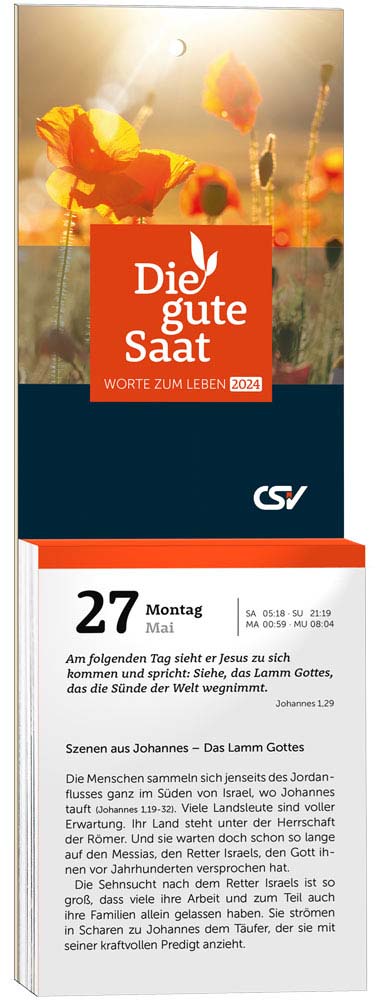 Die gute Saat 2024 - Abreißkalender "klein" Die gute Saat 2024 - Abreißkalender "klein"