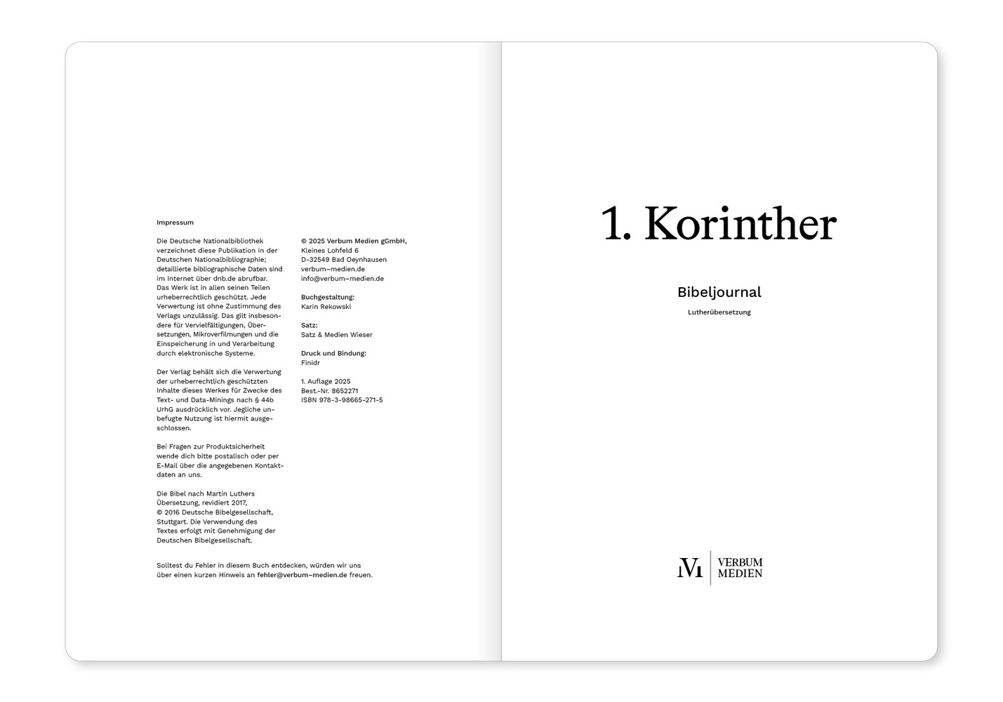 1. Korinther - Bibeljournal