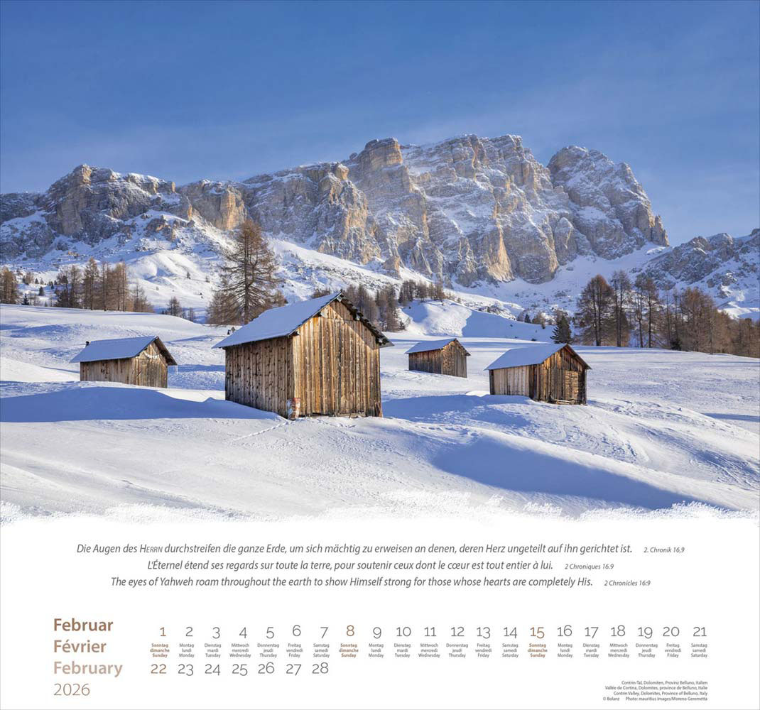 Berge 2026 - Wandkalender