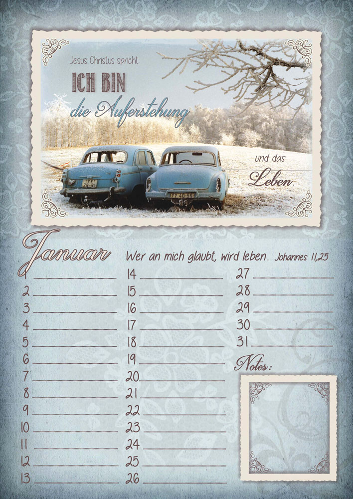 Geburtstagskalender "Vintage"