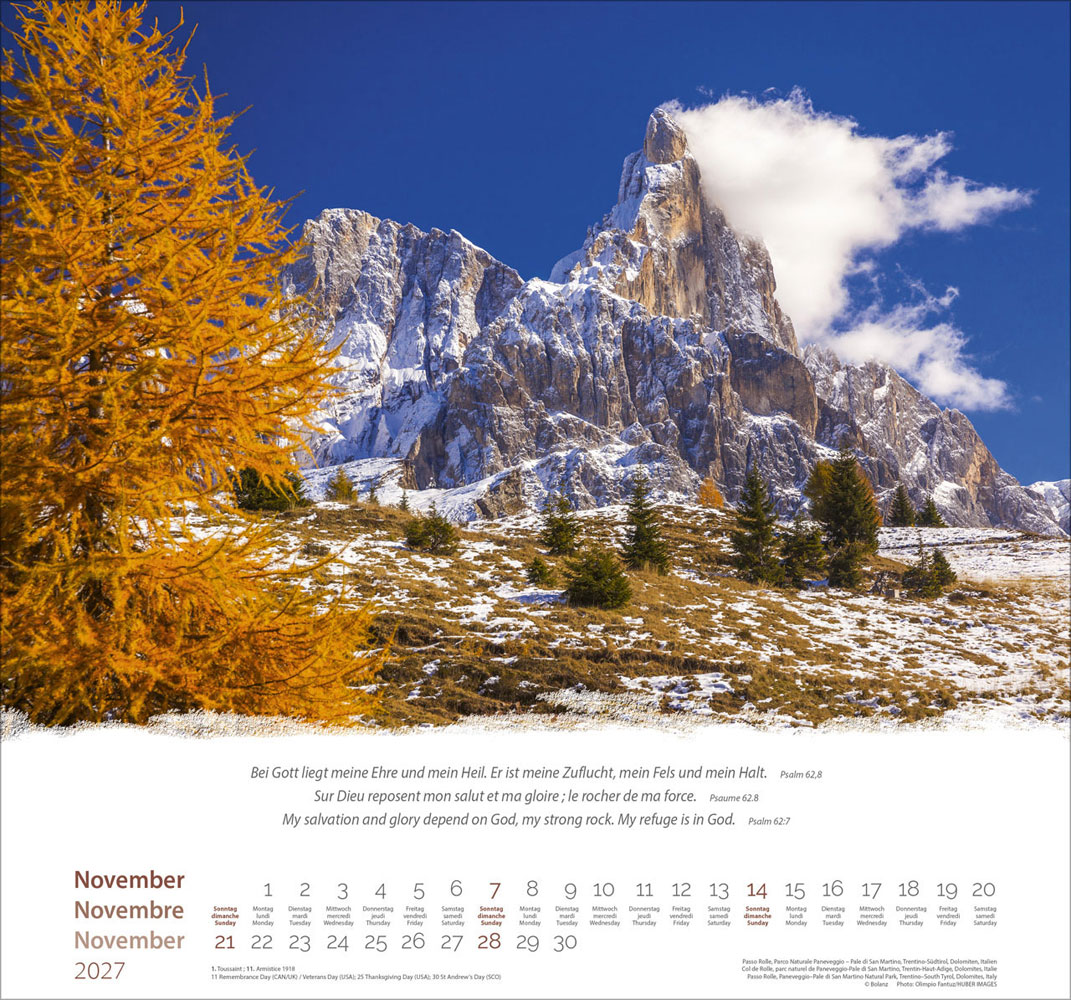 Berge 2027 - Wandkalender