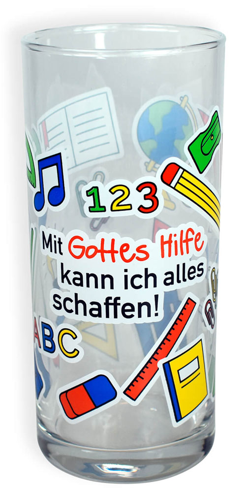 974992-Trinkglas-1 Trinkglas "Mit Gottes Hilfe ..."