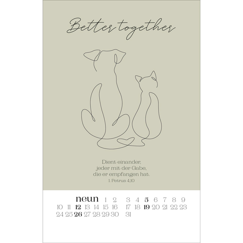 Wonderfully made 2027 - Postkartenkalender mit Holzaufsteller