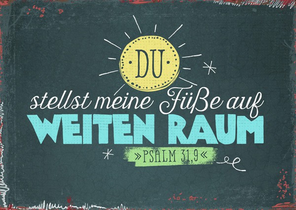 15-1254 Postkarte "Du stellst meine Füße"